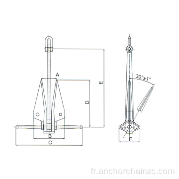 High Holding Force Danforth High Holding Power Anchor